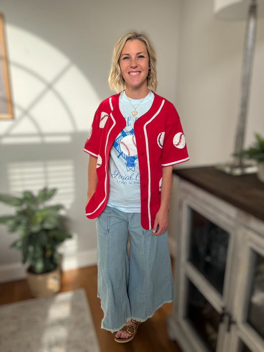 Graceyn Cropped Fringe Denim