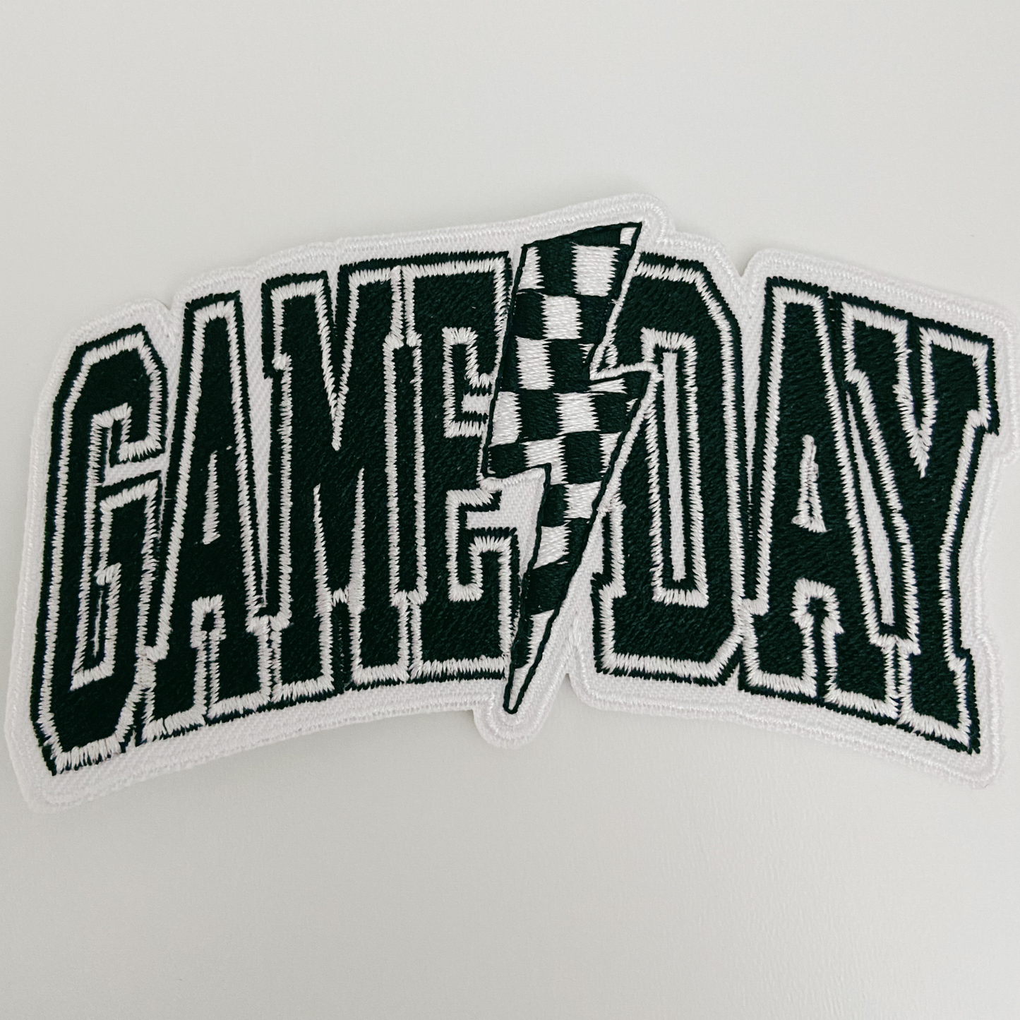 GAME DAY Checkered Lightning Patch- 4"