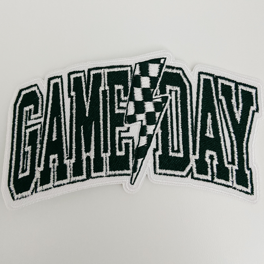 Checkered Game Day Bolt Patch