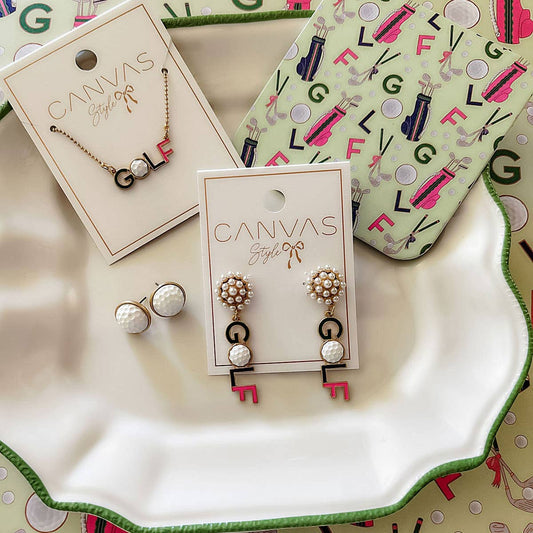 GOLF Pearl Cluster Drop Earrings