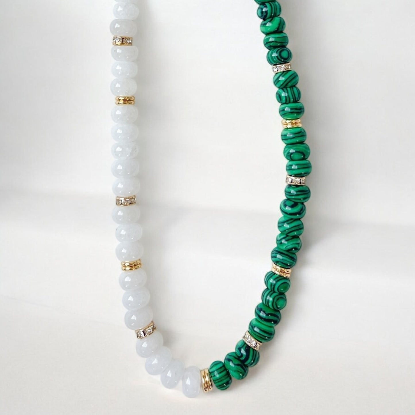 Color Block Beaded Necklace