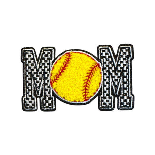 Checkered Sports Mom Patch