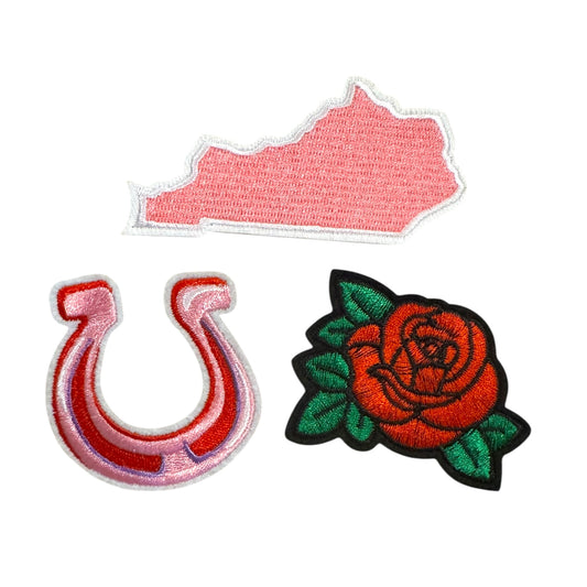 Preppy Pink Horseshoe Patch