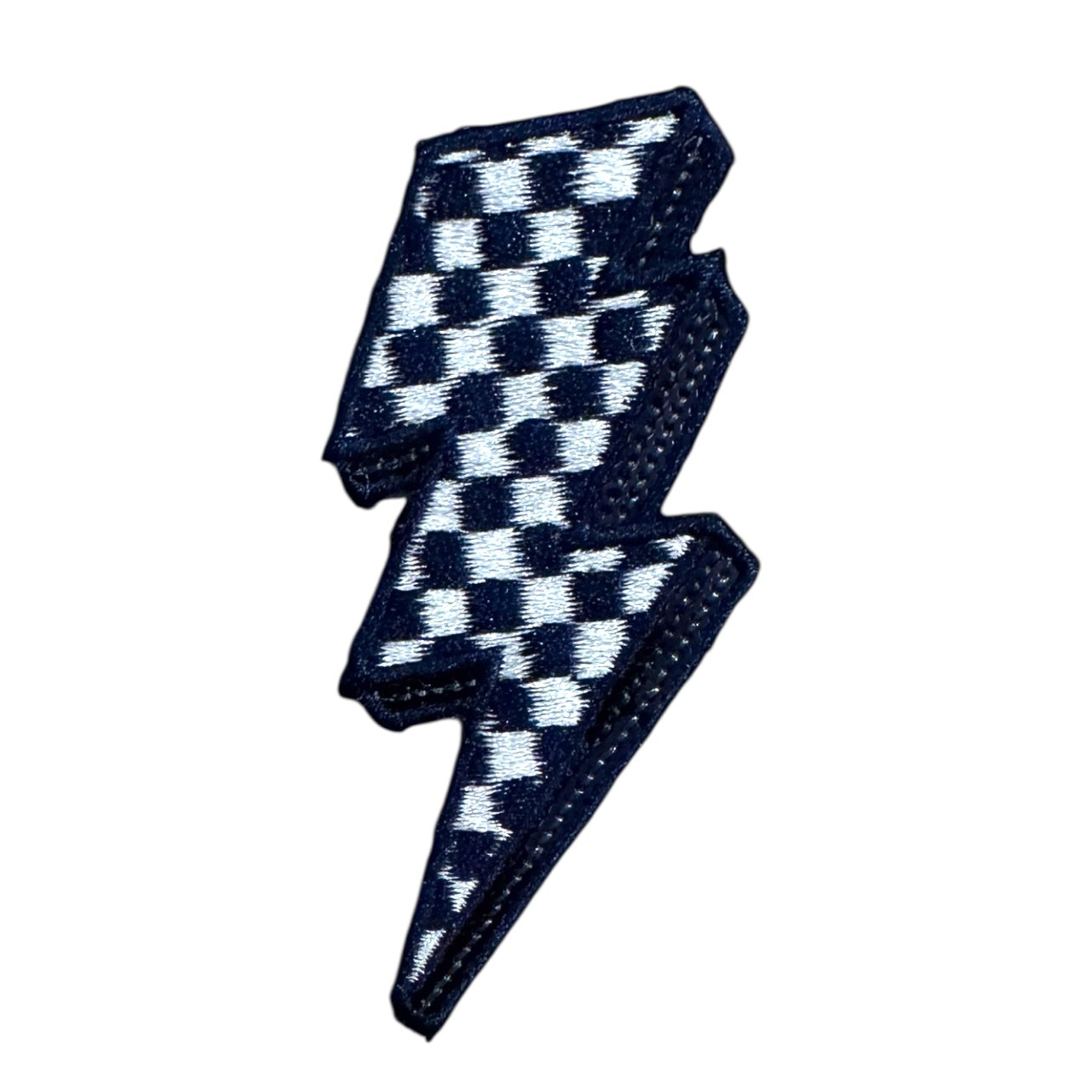 Checkered Lightning Bolt Patch