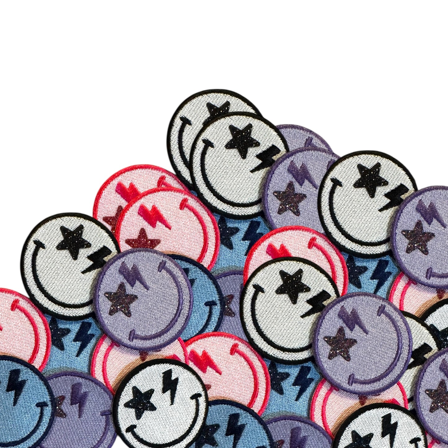 Smiley Star & Bolt Patch