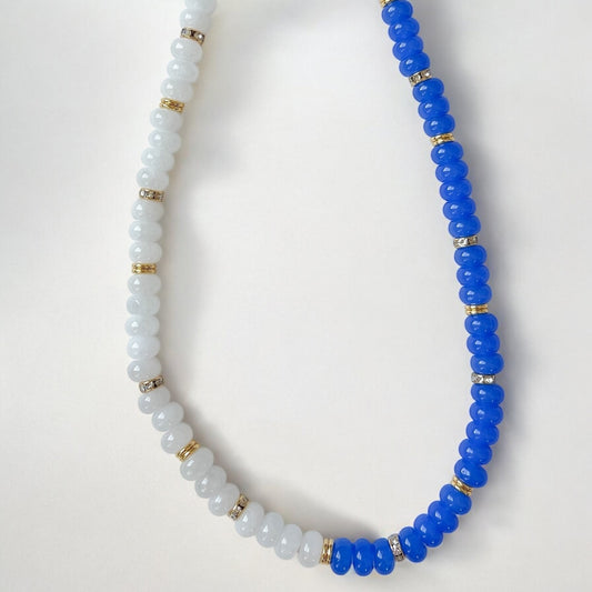 Color Block Beaded Necklace