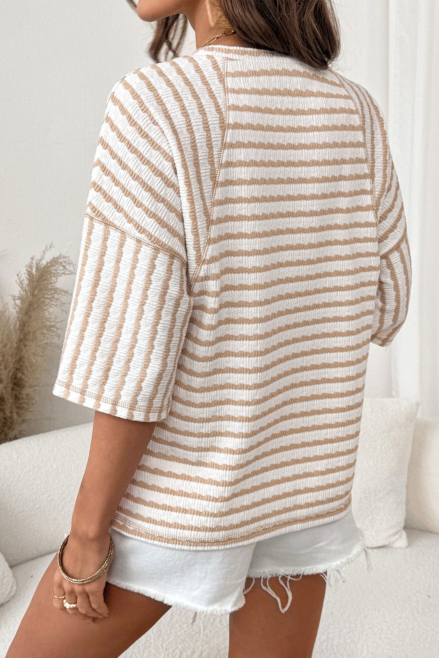 Textured Knit Stripe Top