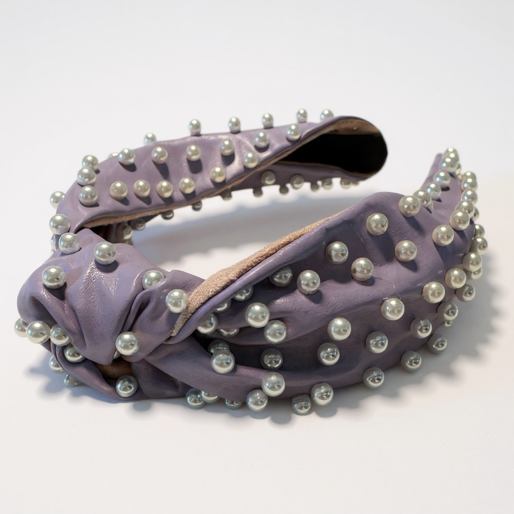 Knotted Leather Pearl Headbands