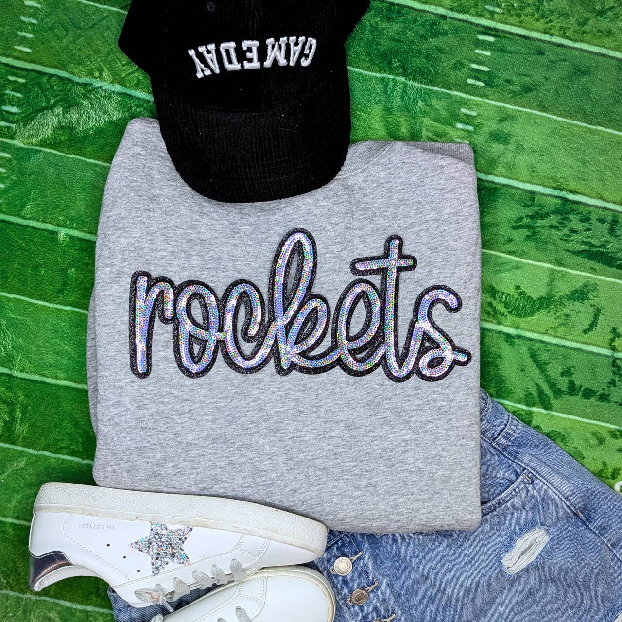 Rockets Sequin Patch Only