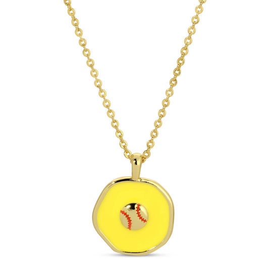Softball Pendant Necklace