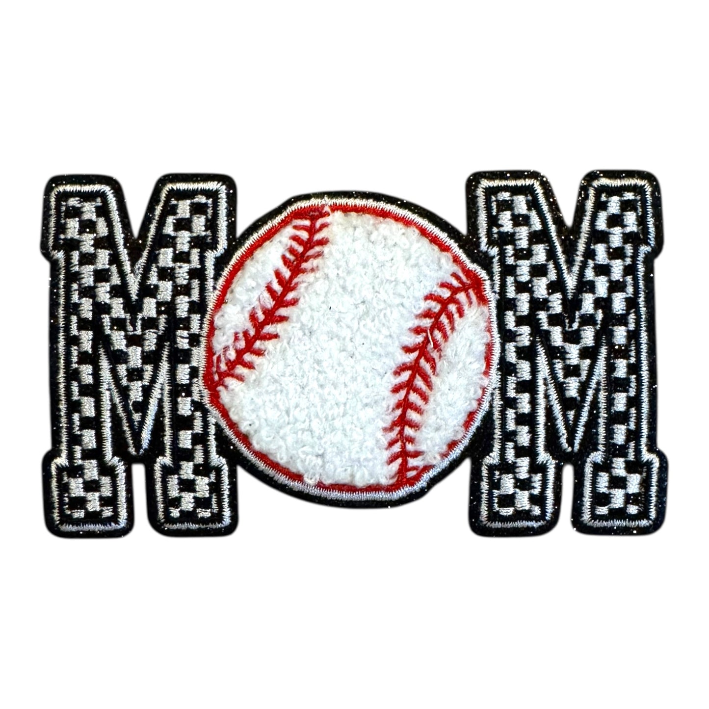 Checkered Sports Mom Patch