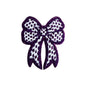 Checkered Glitter Bow Patch