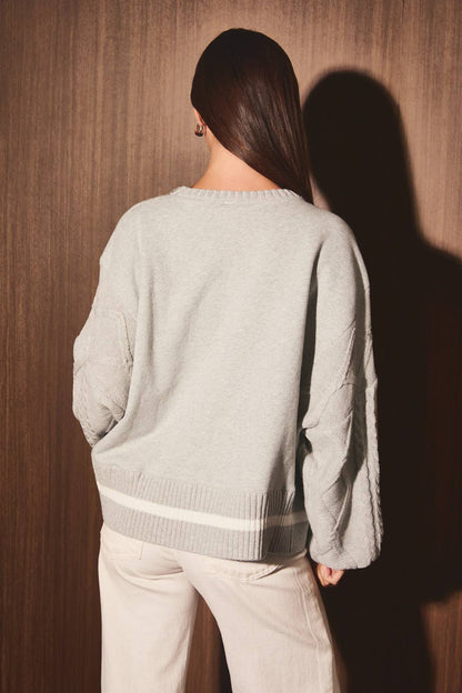 Sweat-er-shirt Cable Knit