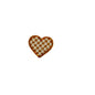 Checkered Heart Glitter Patch