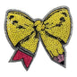 School Pencil Bow Patch- 3"