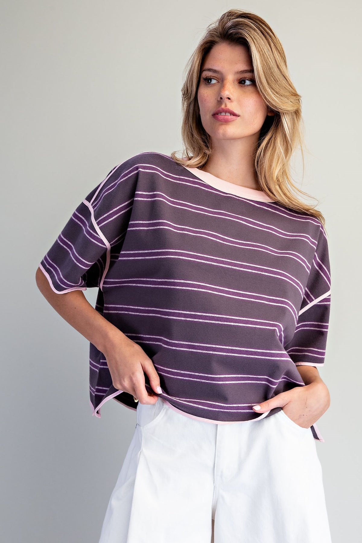 Essential Stripe Boxy Tshirt