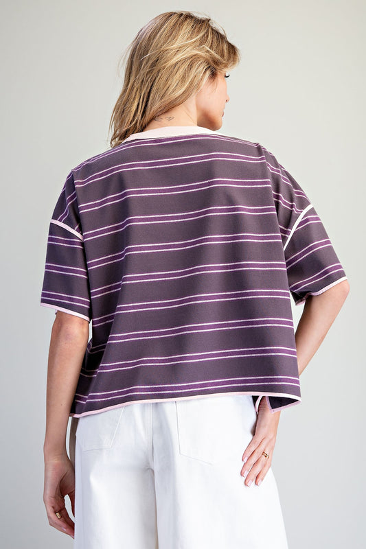 Essential Stripe Boxy Tshirt