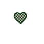 Checkered Heart Glitter Patch