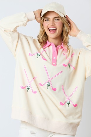 Golf Sequin Top