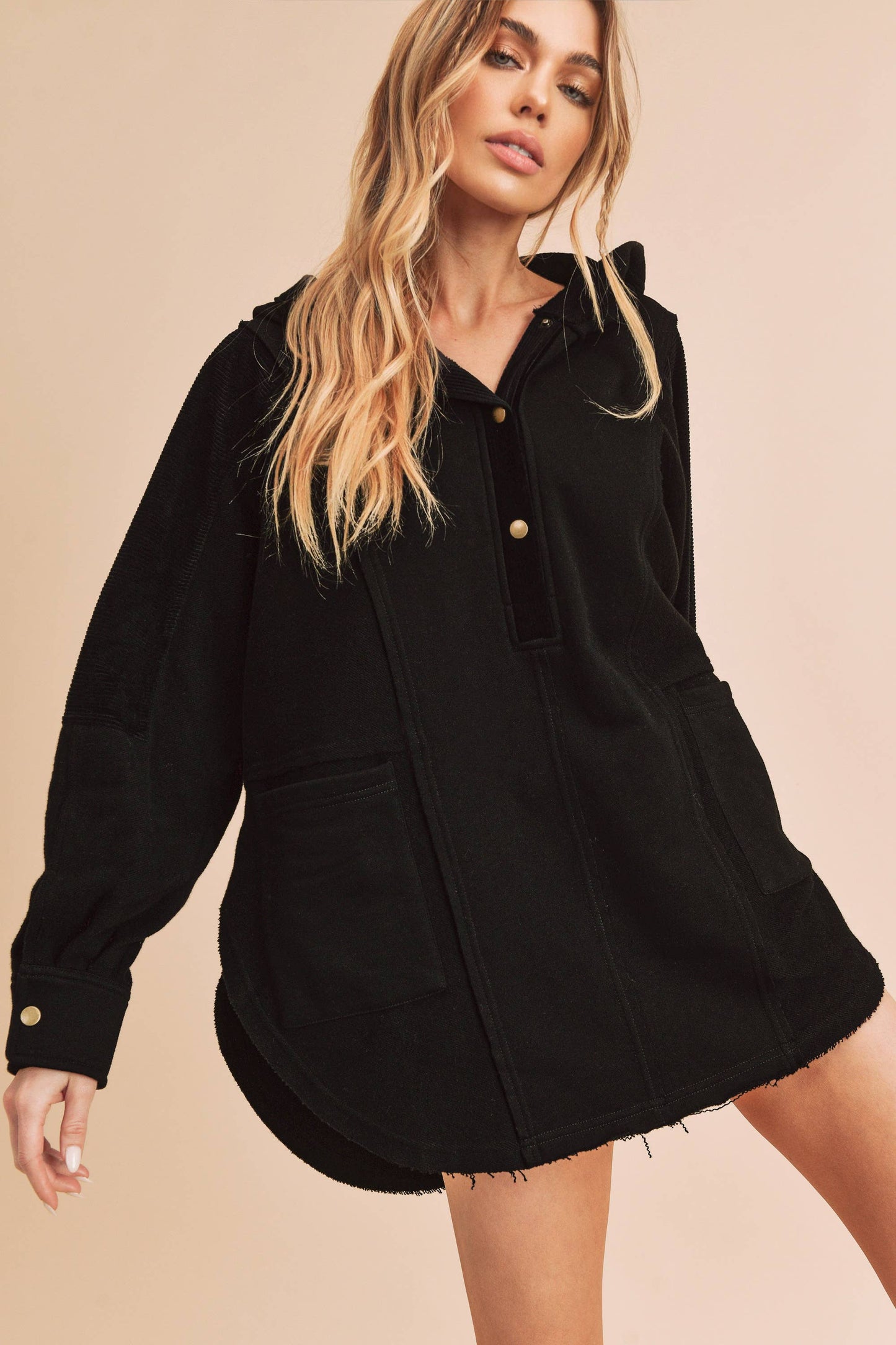 Hooded Pullover, Oat