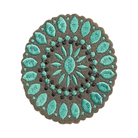 Jeweled Oval Turquoise Patch
