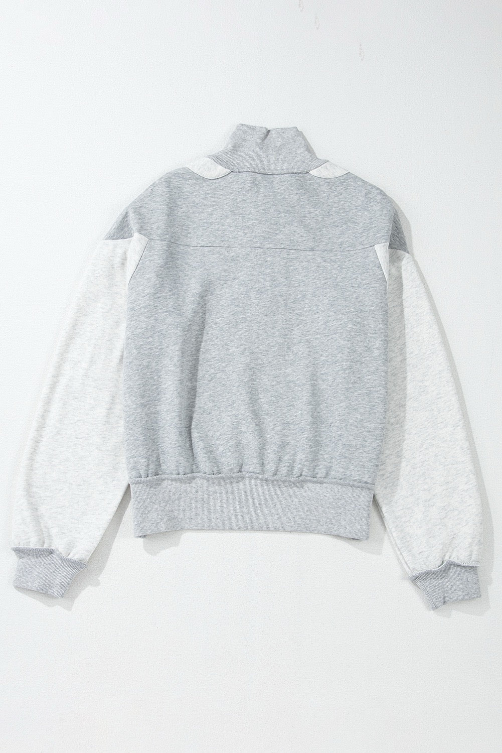Heathered Colorblock Half Zip Sweatshirt