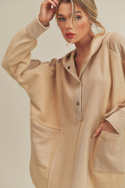 Hooded Pullover, Oat