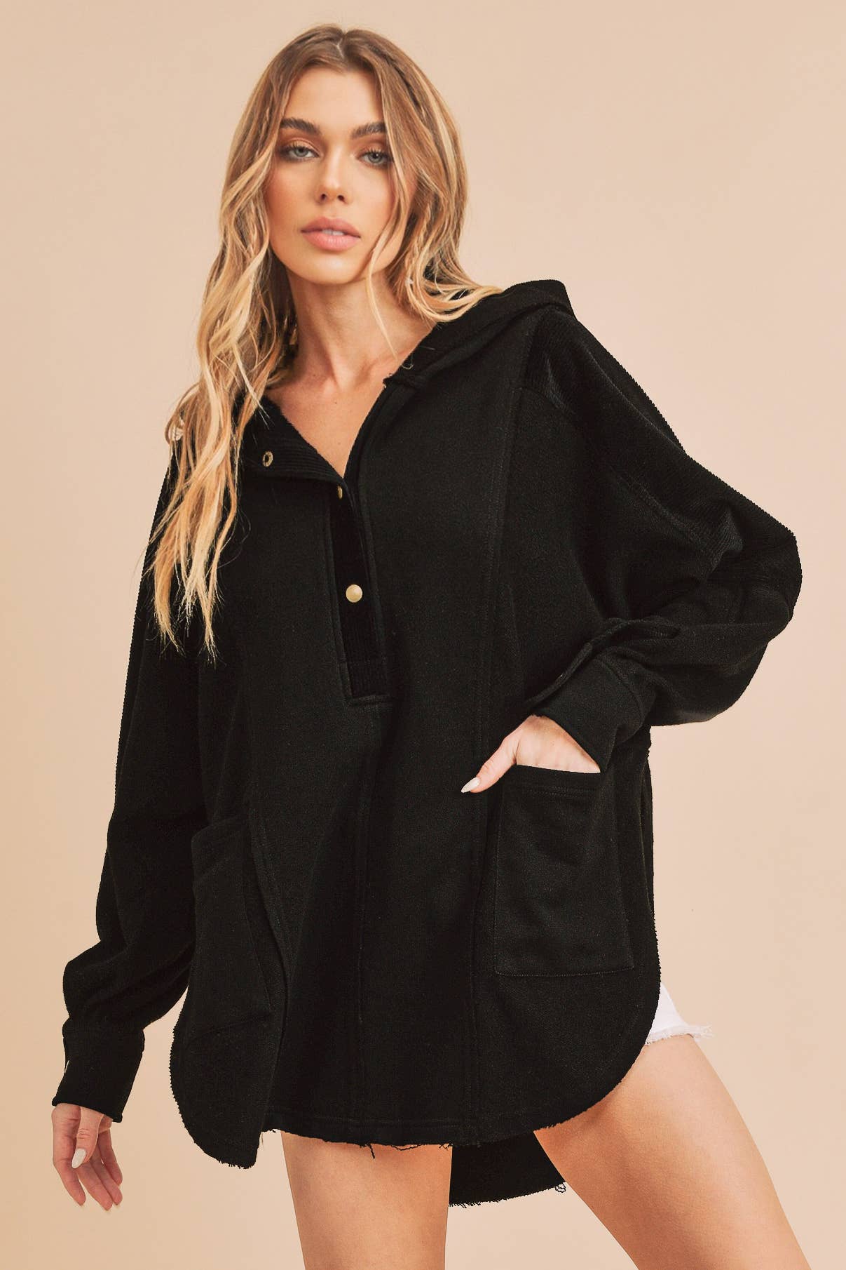 Hooded Pullover, Oat