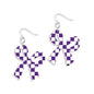 Game Day Checkered Bow Earrings