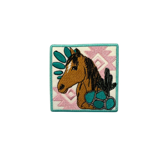 Horse Portrait & Turquoise Patch- 3"