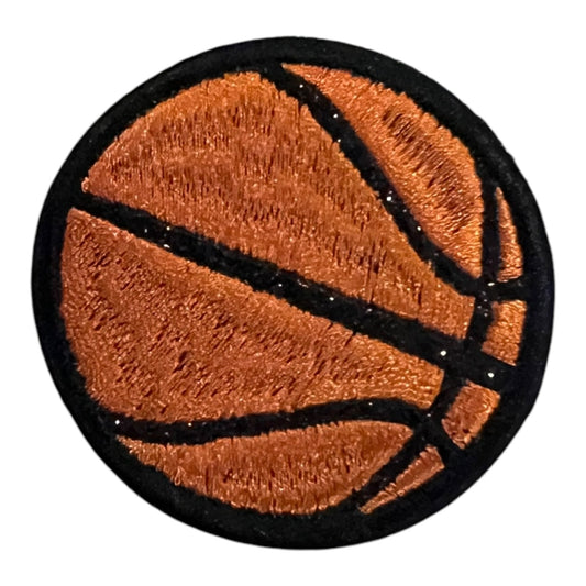 Glitter Basketball Patch- 2"