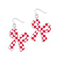 Game Day Checkered Bow Earrings