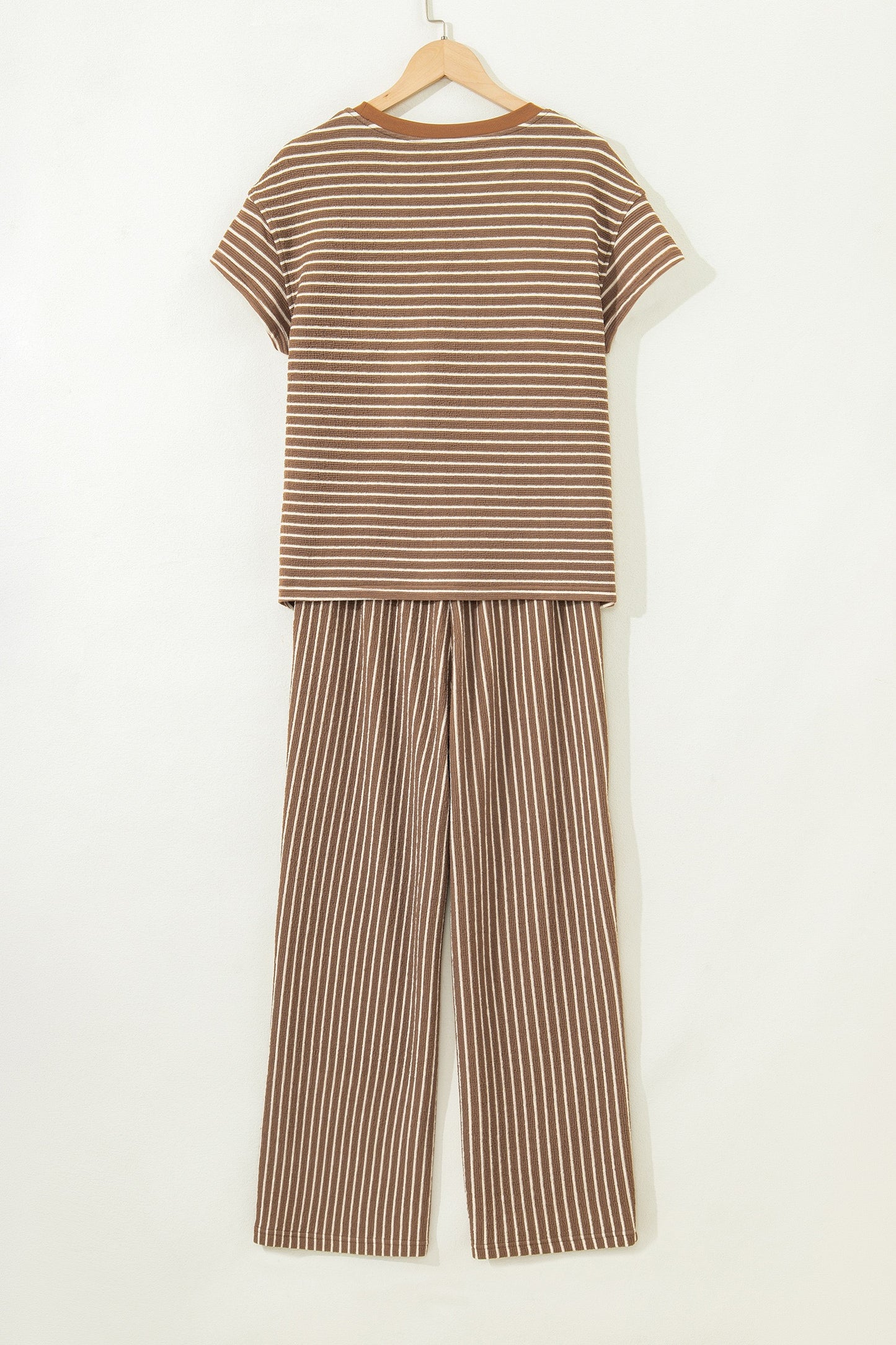 Perfect Stripe Set- Camel
