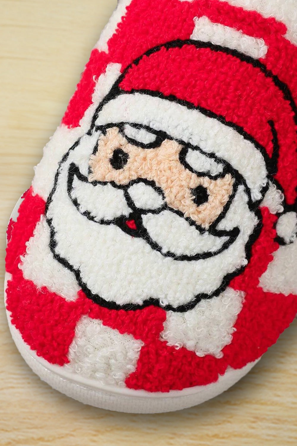 Checkered Santa Slippers