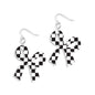 Game Day Checkered Bow Earrings