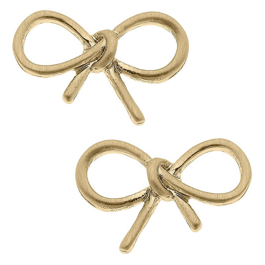 Tied Bow Stud Earrings