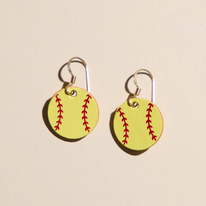 Mini Softball Slugger Earrings