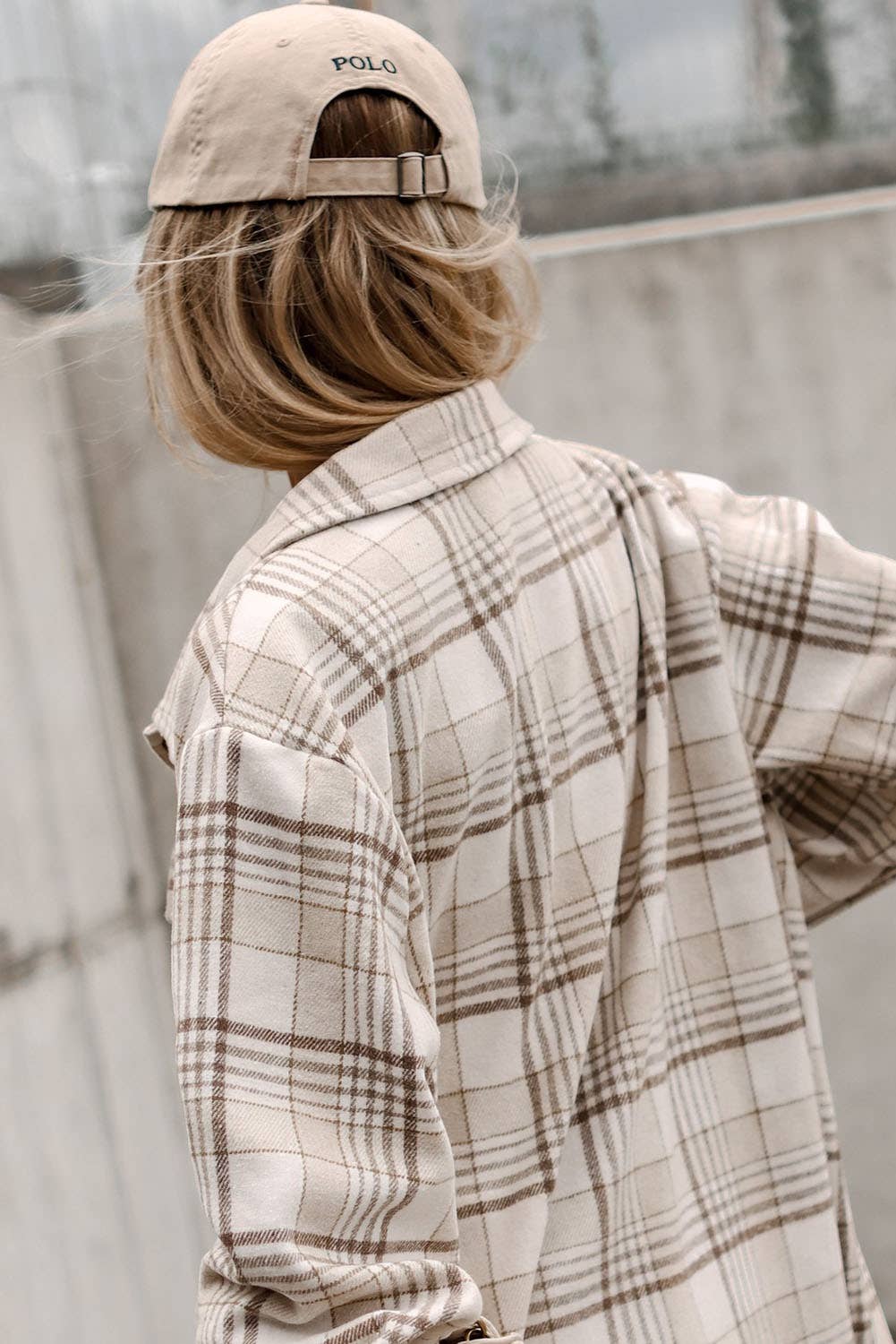 Khaki Plaid Hooded Shacket