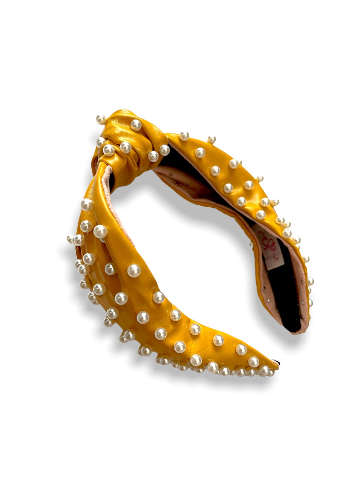 Knotted Leather Pearl Headbands
