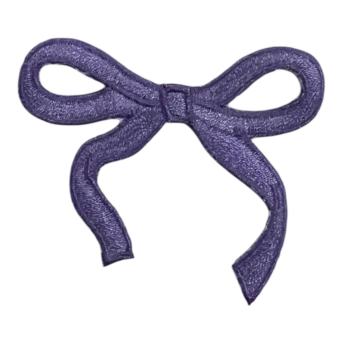 Dainty Bow Patch, Purple- 2.7"