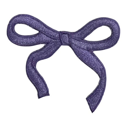 Dainty Bow Patch, Purple- 2.7"