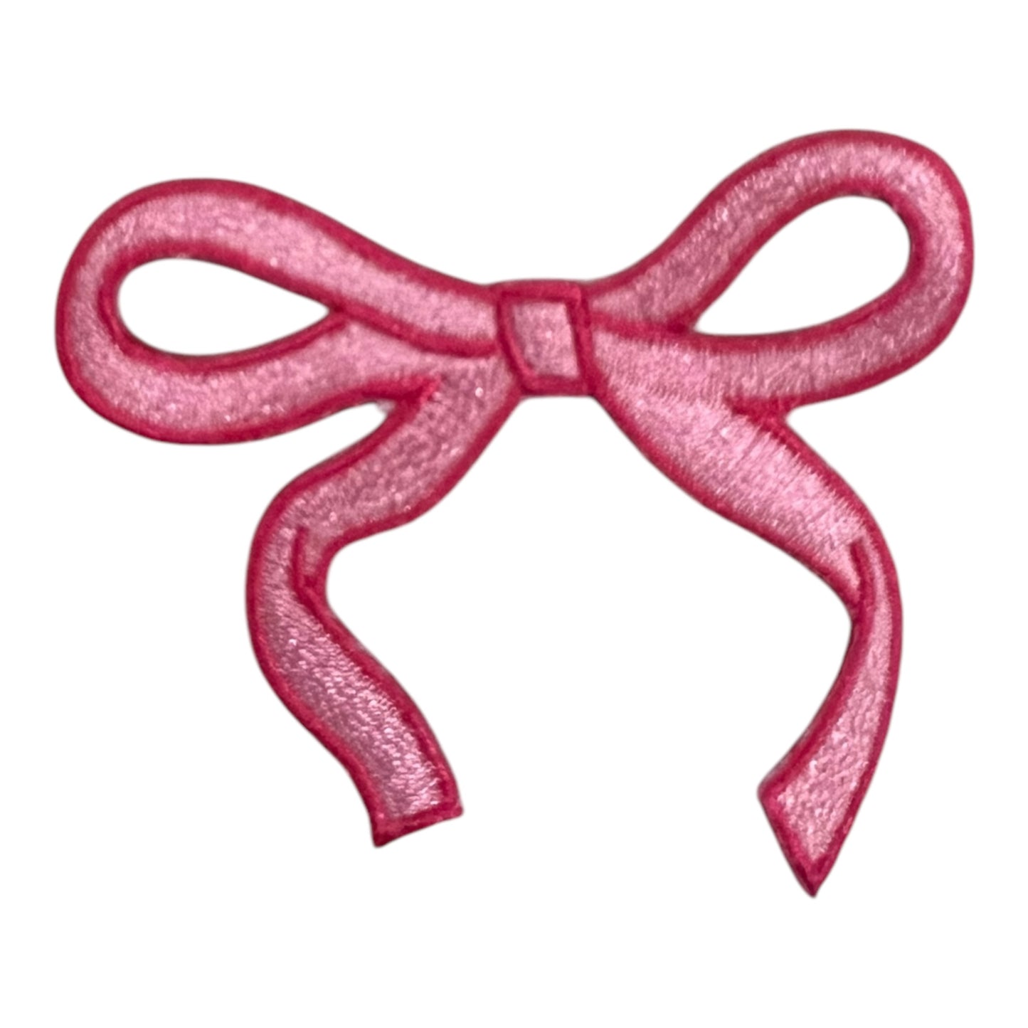 Dainty Bow Patch, Pink-2.7"