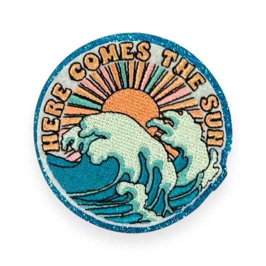 Glitter Here Comes the Sun Patch- 3"