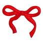 Dainty Bow Patch, Red- 2.7"