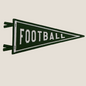 Football Pennant Flag Patch- 3"