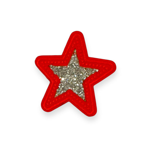 Rhinestone Star Patch, Red