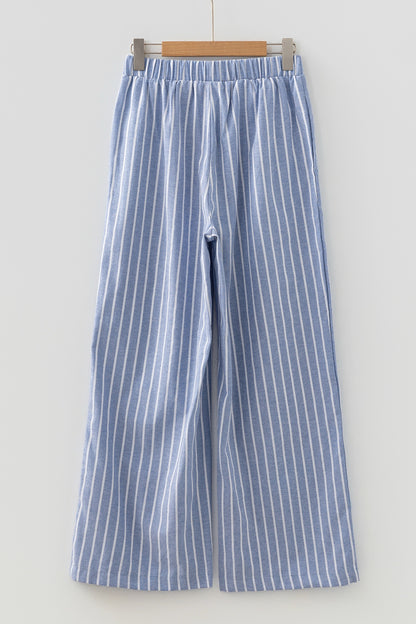 Striped Boxer Wide Leg Pant