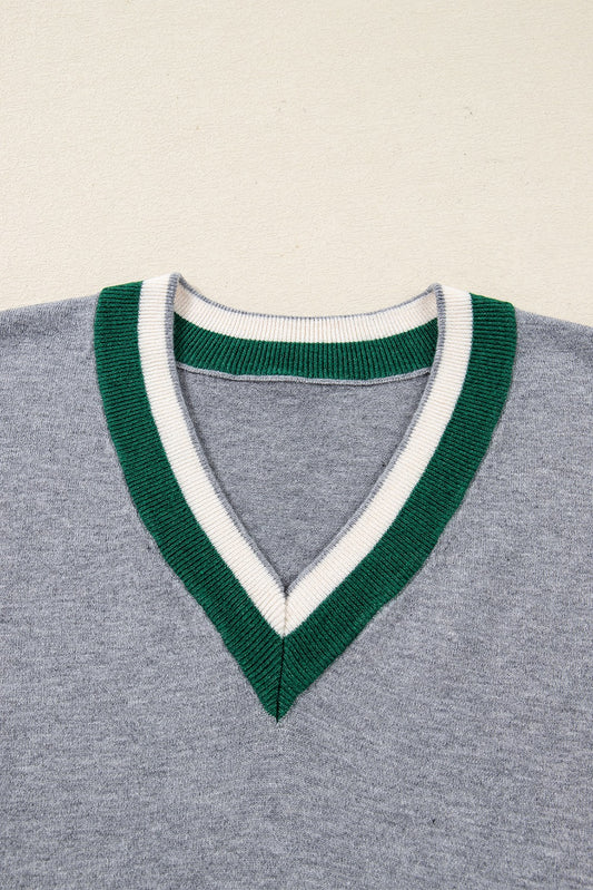 Color block Varsity sweater