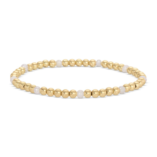 Stacking Goldie- Fresh Water Pearl (SI)
