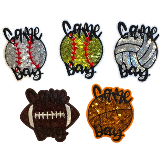 Game Day Sports Sequin Patch
